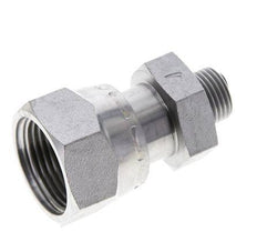 Adaptateur réducteur en acier zingué UN 1-3/16''-12 x UN 11/16''-16 F/M ORFS 400 Bar - Hydraulique