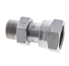Adaptateur réducteur en acier zingué UN 1-3/16''-12 x UNS 1''-14 F/M ORFS 400 Bar - Hydraulique