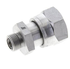 Adaptateur réducteur en acier zingué UN 1-7/16''-12 x UN 13/16''-16 F/M ORFS 400 Bar - Hydraulique