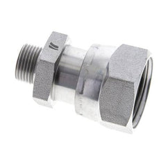 Adaptateur réducteur en acier zingué UN 1-7/16''-12 x UN 13/16''-16 F/M ORFS 400 Bar - Hydraulique