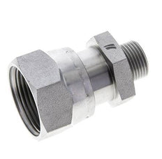 Adaptateur réducteur en acier zingué UN 1-7/16''-12 x UN 13/16''-16 F/M ORFS 400 Bar - Hydraulique