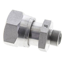 Adaptateur réducteur en acier zingué UN 1-7/16''-12 x UN 13/16''-16 F/M ORFS 400 Bar - Hydraulique