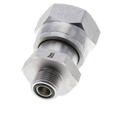 Adaptateur réducteur en acier zingué UN 1-7/16''-12 x UN 13/16''-16 F/M ORFS 400 Bar - Hydraulique