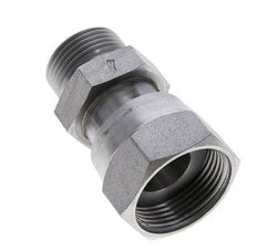 Adaptateur réducteur en acier zingué UN 1-7/16''-12 x UN 1-3/16''-12 M/F ORFS 400 Bar - Hydraulique