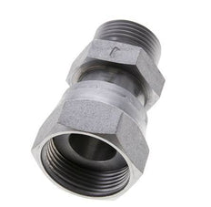 Adaptateur réducteur en acier zingué UN 1-7/16''-12 x UN 1-3/16''-12 M/F ORFS 400 Bar - Hydraulique