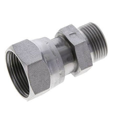 Adaptateur réducteur en acier zingué UN 1-7/16''-12 x UN 1-3/16''-12 M/F ORFS 400 Bar - Hydraulique