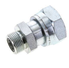 Adaptateur réducteur en acier zingué UN 1-11/16''-12 x UN 1-3/16''-12 M/F ORFS 250 Bar - Hydraulique