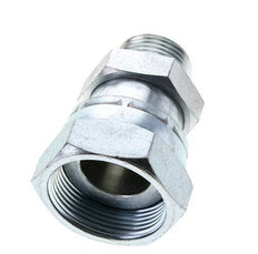 Adaptateur réducteur en acier zingué UN 1-11/16''-12 x UN 1-3/16''-12 M/F ORFS 250 Bar - Hydraulique