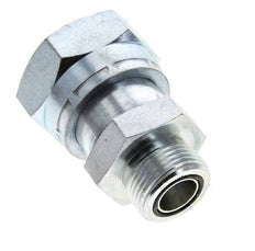 Adaptateur réducteur en acier zingué UN 1-11/16''-12 x UN 1-3/16''-12 M/F ORFS 250 Bar - Hydraulique