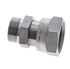 UN 1-11/16''-12 x UN 1-7/16''-12 F/M Zinc plated Steel Reducing Adapter ORFS 250 Bar - Hydraulic