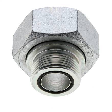 Adaptateur réducteur en acier zingué UN 2''-12 x UN 1-7/16''-12 M/F ORFS 250 Bar - Hydraulique