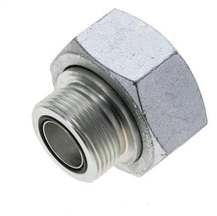 Adaptateur réducteur en acier zingué UN 2''-12 x UN 1-7/16''-12 M/F ORFS 250 Bar - Hydraulique