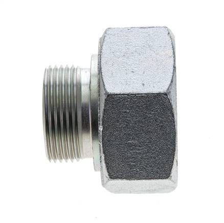 Adaptateur réducteur en acier zingué UN 2''-12 x UN 1-7/16''-12 M/F ORFS 250 Bar - Hydraulique