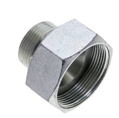 Adaptateur réducteur en acier zingué UN 2''-12 x UN 1-7/16''-12 M/F ORFS 250 Bar - Hydraulique