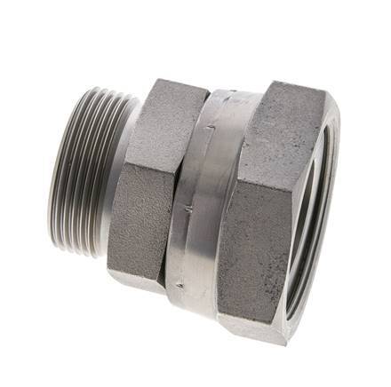 Adaptateur réducteur en acier zingué UN 2''-12 x UN 1-11/16''-12 F/M ORFS 250 Bar - Hydraulique