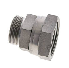 Adaptateur réducteur en acier zingué UN 2''-12 x UN 1-11/16''-12 F/M ORFS 250 Bar - Hydraulique