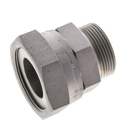 Adaptateur réducteur en acier zingué UN 2''-12 x UN 1-11/16''-12 F/M ORFS 250 Bar - Hydraulique