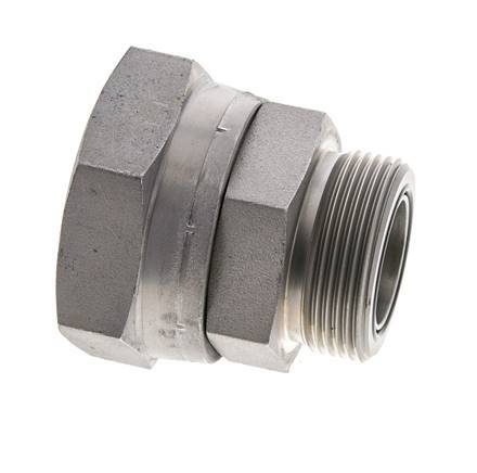 Adaptateur réducteur en acier zingué UN 2''-12 x UN 1-11/16''-12 F/M ORFS 250 Bar - Hydraulique