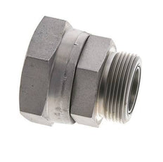 Adaptateur réducteur en acier zingué UN 2''-12 x UN 1-11/16''-12 F/M ORFS 250 Bar - Hydraulique