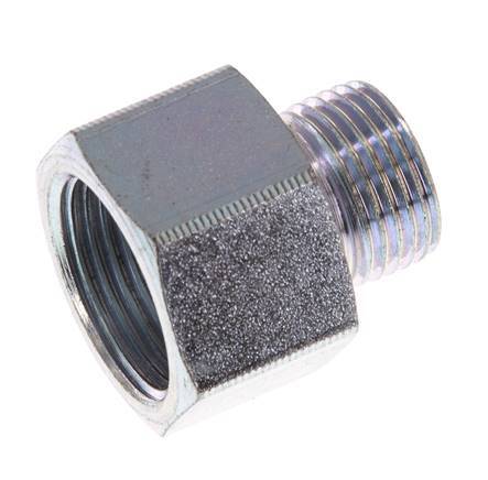 Adaptateur réducteur en acier zingué M18 x M22 M/F 40 Bar - Hydraulique