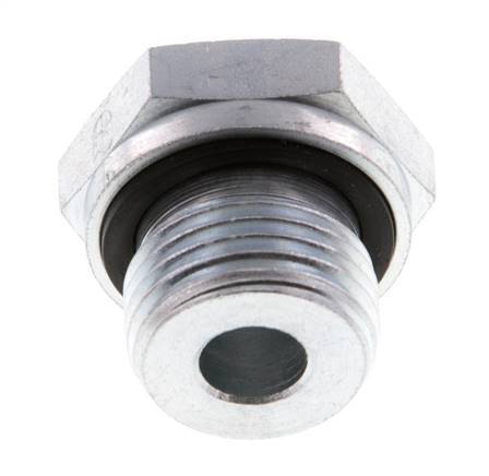 Adaptateur réducteur G 1/2'' x G 1/8'' M/F en acier zingué 630 Bar - Hydraulique [2 Pièces]