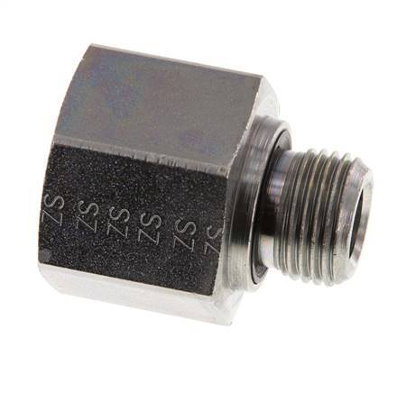 Adaptateur réducteur en acier zingué G 1/2'' x G 3/4'' M/F 400 Bar - Hydraulique