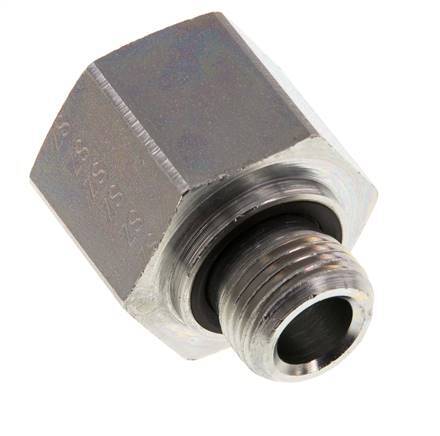 Adaptateur réducteur en acier zingué G 1/2'' x G 3/4'' M/F 400 Bar - Hydraulique