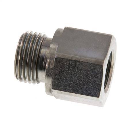 Adaptateur réducteur G 1/2'' x G 3/8'' M/F en acier zingué 630 Bar - Hydraulique [2 Pièces]