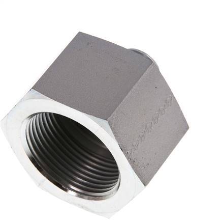 Adaptateur réducteur en acier zingué G 1/2'' x G 1 1/4'' M/F 400 Bar - Hydraulique