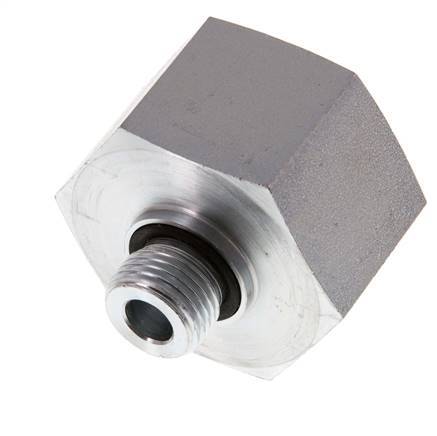 Adaptateur réducteur en acier zingué G 1/2'' x G 1 1/4'' M/F 400 Bar - Hydraulique