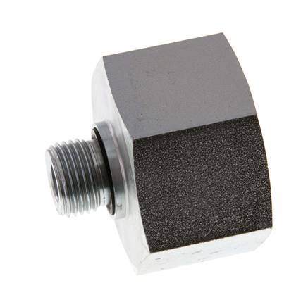 Adaptateur réducteur en acier zingué G 1/2'' x G 1 1/4'' M/F 400 Bar - Hydraulique