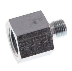 Adaptateur réducteur G 1/4'' x G 1/2'' M/F en acier zingué 630 Bar - Hydraulique [2 Pièces]