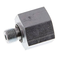 Adaptateur réducteur G 1/4'' x G 1/2'' M/F en acier zingué 630 Bar - Hydraulique [2 Pièces]