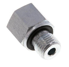 Adaptateur réducteur G 1/4'' x G 1/8'' M/F en acier zingué 630 Bar - Hydraulique [2 Pièces].