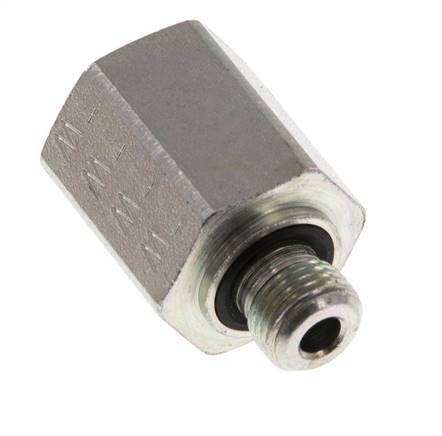 G 1/8'' x G 1/4'' M/F Zinc plated Steel Reducing Adapter 630 Bar - Hydraulic [2 Pieces]