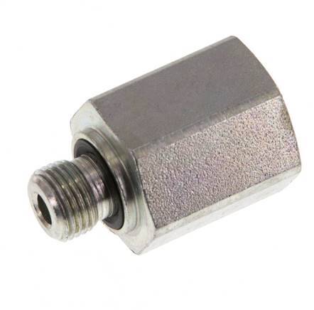 G 1/8'' x G 1/4'' M/F Zinc plated Steel Reducing Adapter 630 Bar - Hydraulic [2 Pieces]