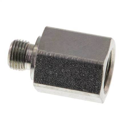 G 1/8'' x G 1/4'' M/F Zinc plated Steel Reducing Adapter 630 Bar - Hydraulic [2 Pieces]