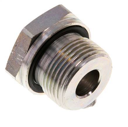 G 3/4'' x G 1/4'' M/F Zinc plated Steel Reducing Adapter 400 Bar - Hydraulic [2 Pieces]