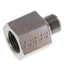 G 3/8'' x G 1/2'' M/F Zinc plated Steel Reducing Adapter 630 Bar - Hydraulic [2 Pieces]