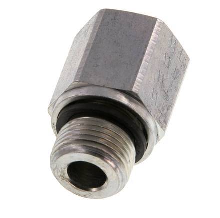 Adaptateur réducteur G 3/8'' x G 1/4'' M/F en acier zingué 630 Bar - Hydraulique [2 Pièces].