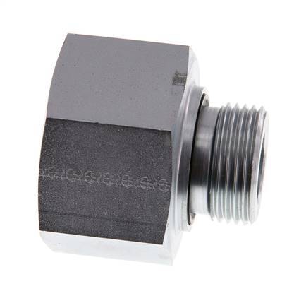G 1'' x G 1 1/4'' M/F Zinc plated Steel Reducing Adapter 400 Bar - Hydraulic