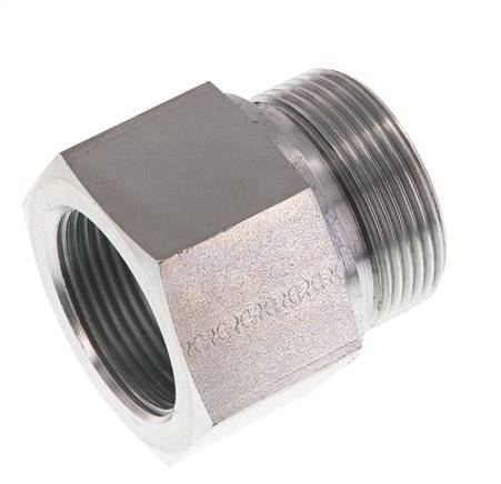 Adaptateur réducteur en acier zingué G 1 1/2'' x G 1 1/4'' M/F 315 Bar - Hydraulique