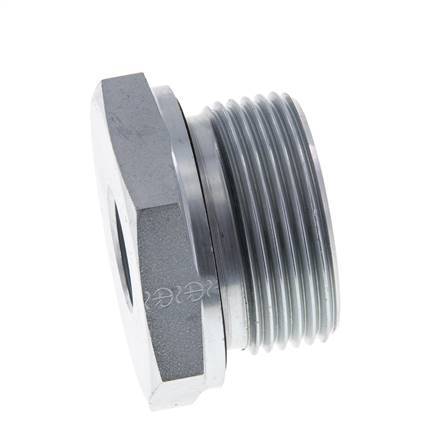 Adaptateur réducteur en acier zingué G 1 1/4'' x G 1/2'' M/F 400 Bar - Hydraulique