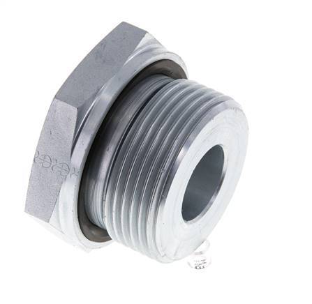 Adaptateur réducteur en acier zingué G 1 1/4'' x G 1/2'' M/F 400 Bar - Hydraulique