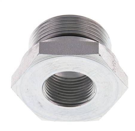 Adaptateur réducteur en acier zingué G 1 1/4'' x G 3/4'' M/F 400 Bar - Hydraulique