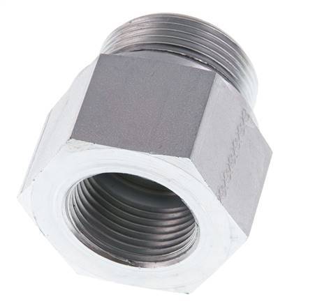 Adaptateur réducteur en acier zingué G 1 1/4'' x G 1'' M/F 400 Bar - Hydraulique