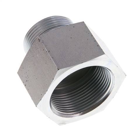 Adaptateur réducteur en acier zingué G 1 1/4'' x G 1 1/2'' M/F 315 Bar - Hydraulique