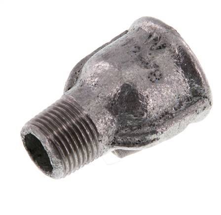 R 3/8'' x Rp 1/2'' M/F Zinc plated Cast iron Reducing Adapter 25 Bar [2 Pieces]