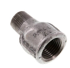 R 3/8'' x Rp 1/2'' M/F Zinc plated Cast iron Reducing Adapter 25 Bar [2 Pieces]