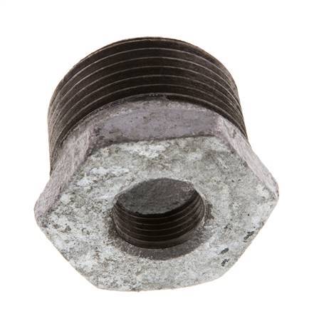 R 1'' x Rp 3/8'' M/F Zinc plated Cast iron Reducing Ring 25 Bar [2 Pieces]